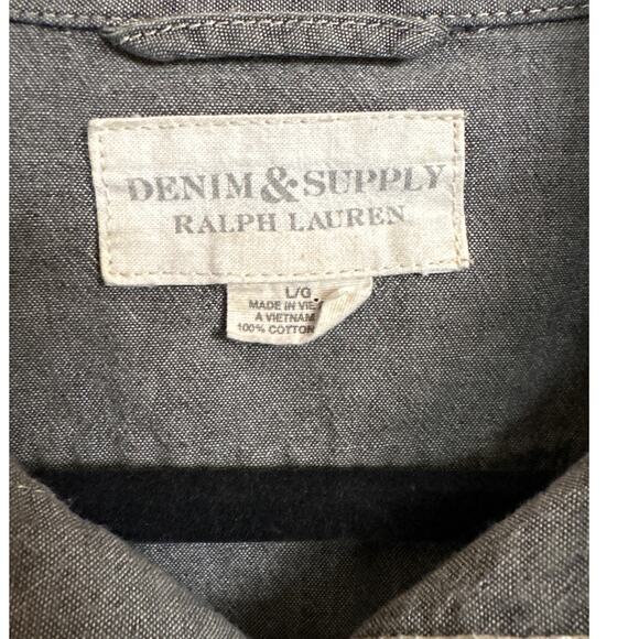 Denim & Supply Ralph Lauren 100% Cotton Button Down Shirt Large - Picture 2 of 6